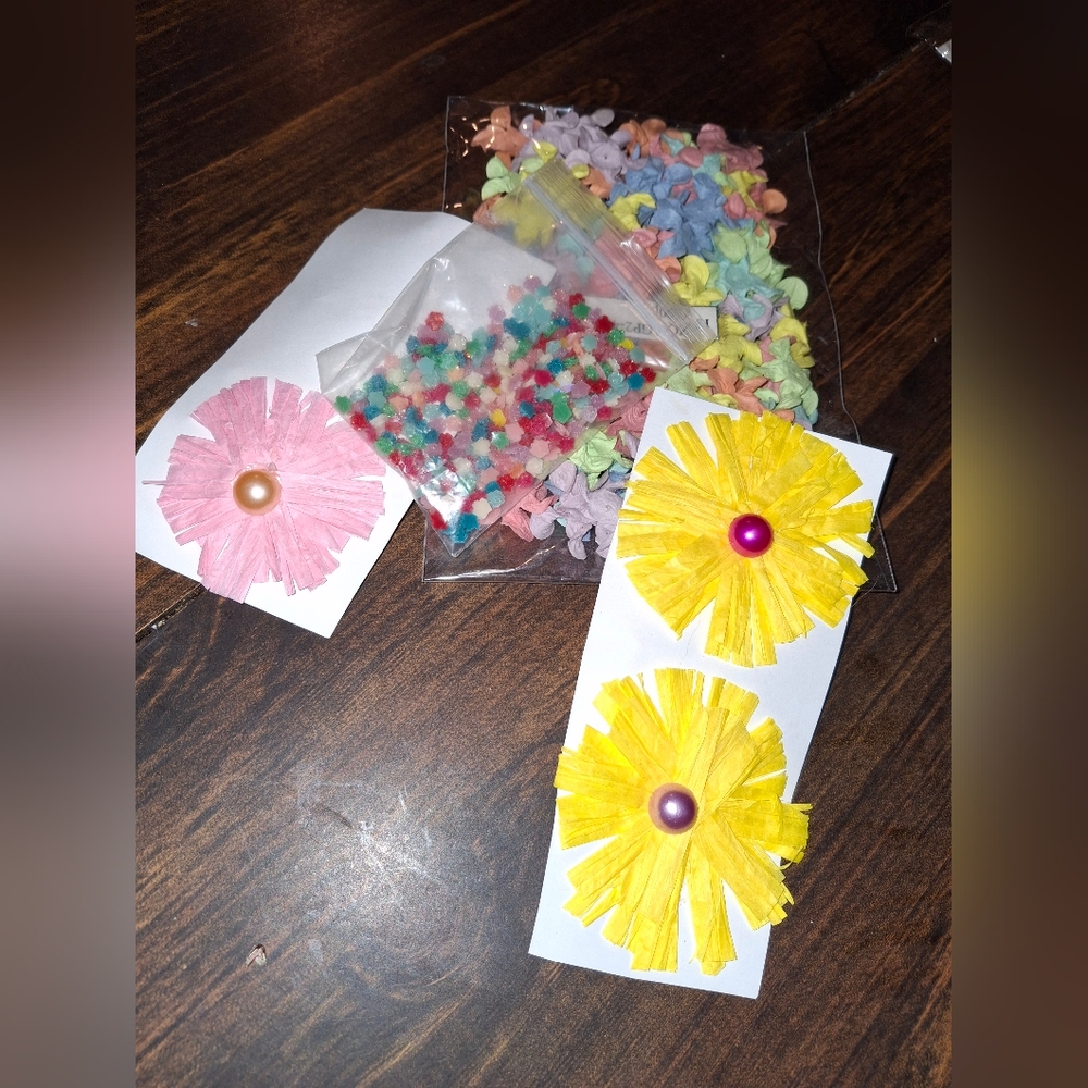 Paper Flower Floral Paper Crafts Mixed Media Scrapbook Art Supply  Embellishment
